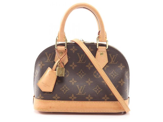 Louis Vuitton Alma BB Monogram 2-Way Handtasche Braun