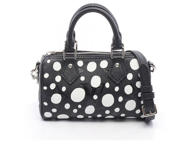 Bolsa Louis Vuitton x YK Nano Speedy Infinity Dot Preto Branco