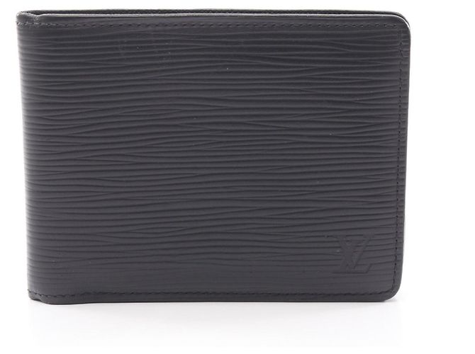 Cartera bi-fold Louis Vuitton Epi Noir Negro