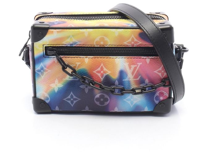 Sac à épaule Louis Vuitton Mini Soft Trunk Monogram Sunset Noir Multicolore