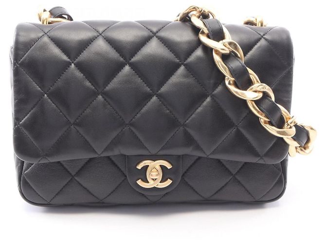 Timeless Borsa Chanel Large Flap Bag Matelassé Nero