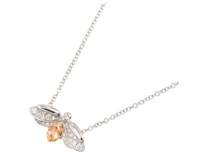 Collar Tiffany & Co. Firefly de Diamantes y Granates Plata Dorado