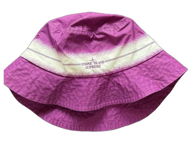 Cappello Bucket Supreme x Stone Island - Viola/Bianco Porpora