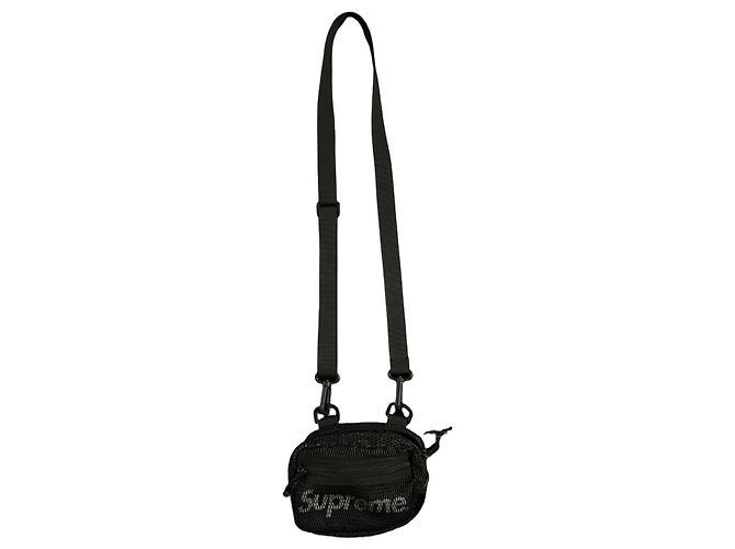 Supreme Borsa a tracolla in mesh nera Nero