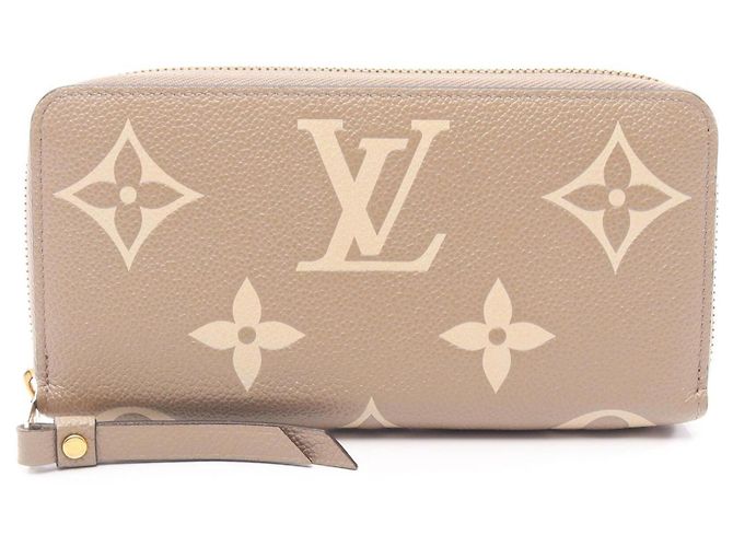 Louis Vuitton Zippy Wallet Beige Grey Cream