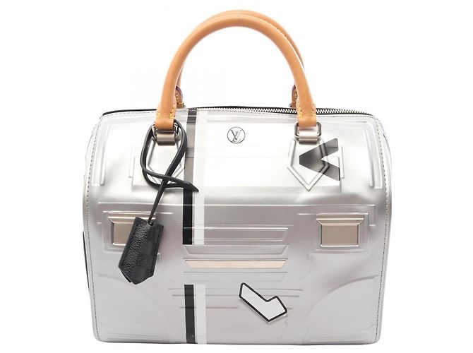 Bolsa Louis Vuitton Speedy 25 Space Collection Prata Multicor