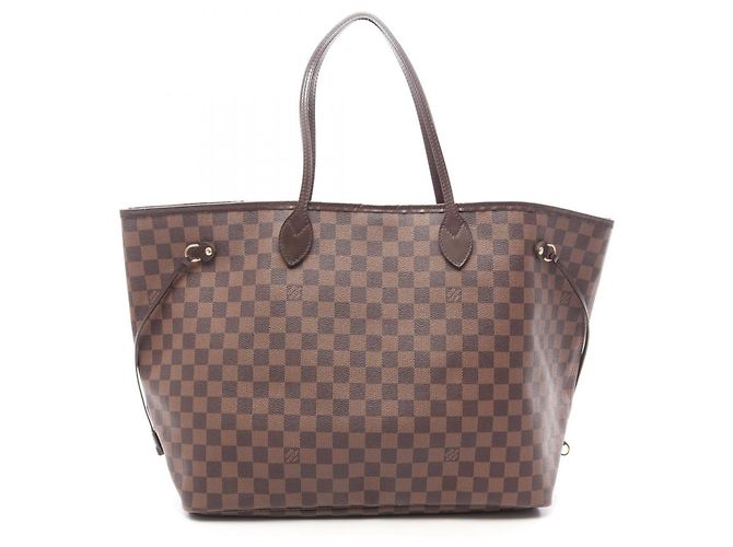 Louis Vuitton Neverfull GM Damier Ebene Tote Bag Brown
