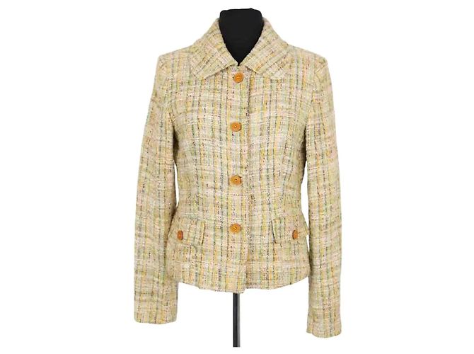 Chaqueta de algodón amarilla Dolce & Gabbana Amarillo