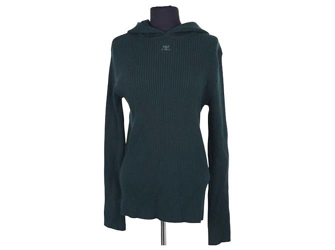 Courreges Courrèges grüner Viskose Pullover S