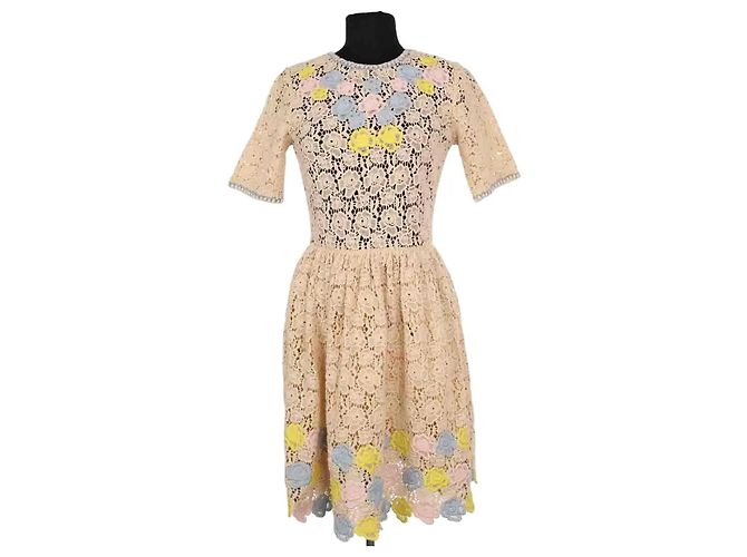 Manoush Kleid mehrfarbig aus Baumwolle Mehrfarben