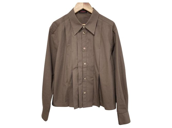 Autre Marque Camisa de algodão e seda CABaN Marrom