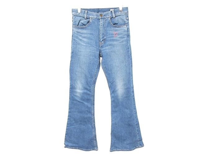Autre Marque YOUNG & OLSEN Embroidered Denim Pants Blue