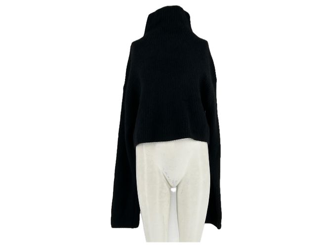 Autre Marque BAZILIKA Schwarzer Kaschmirstrickpullover