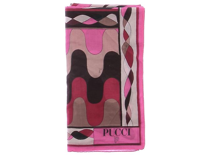 Sciarpa Emilio Pucci in cotone rosa