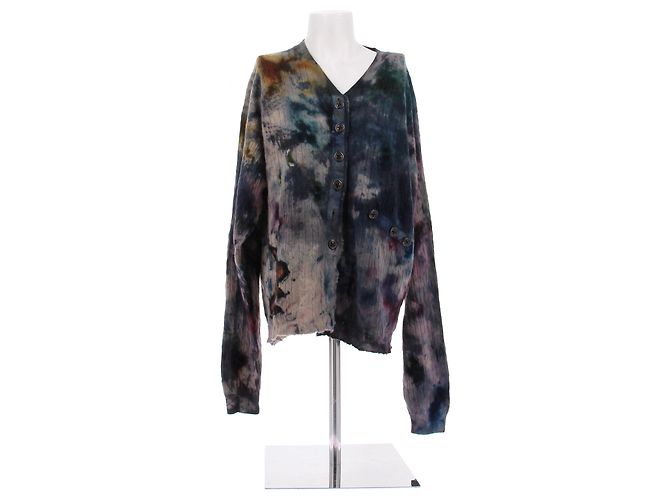 Autre Marque Tie-Dye-Kaschmir-Cardigan Mehrfarben