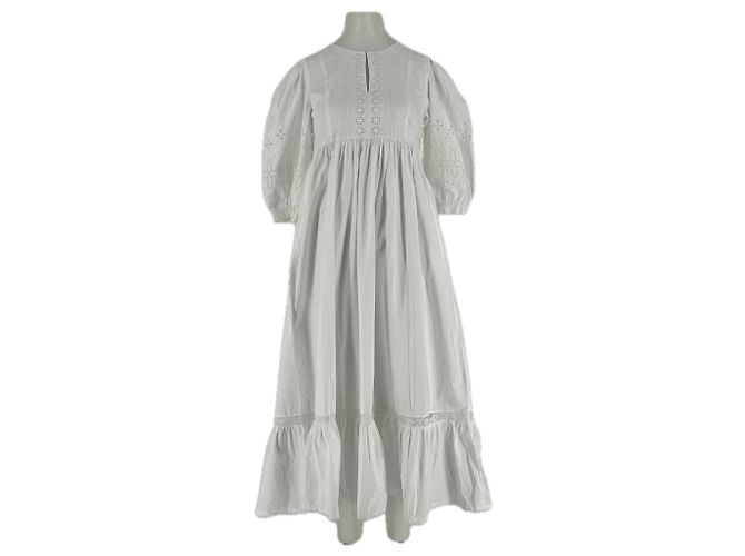 Weekend Max Mara Robe blanche avec broderies