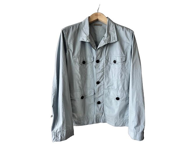 Giacca utility in cotone azzurro Bottega Veneta Blu chiaro