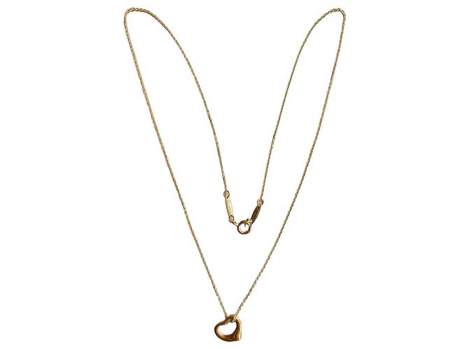 Collana Tiffany & Co. Elsa Peretti Open Heart in argento e oro giallo D'oro