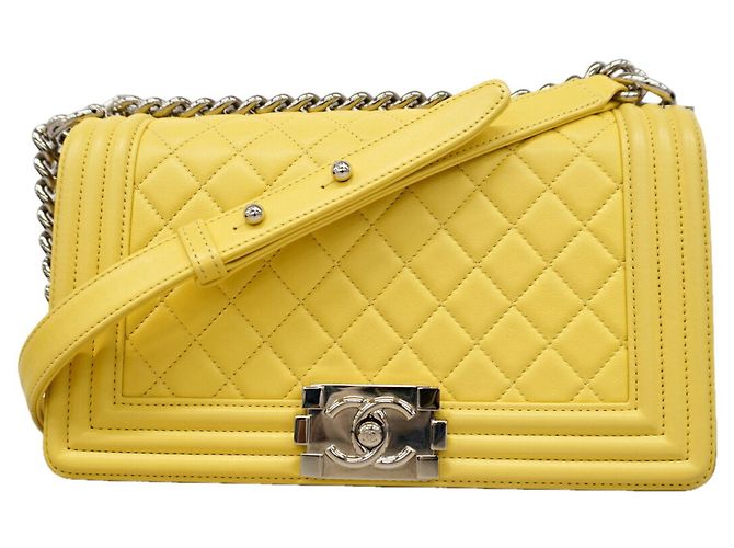 Borsa a tracolla Chanel Boy Chain Giallo