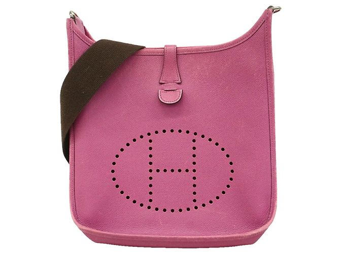 Hermès Bolsa de Ombro Hermes Evelyne 2PM Fuschia