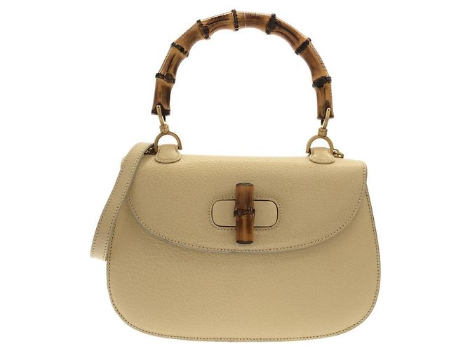 Bolsa Gucci em couro marfim Cru