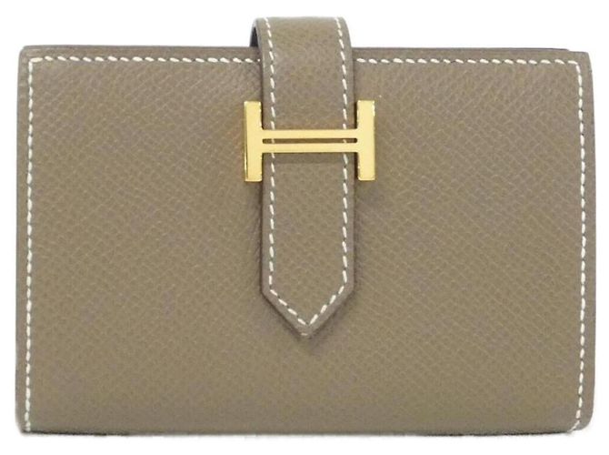 Hermès Cartera Hermes Bearn Mini Gris pardo