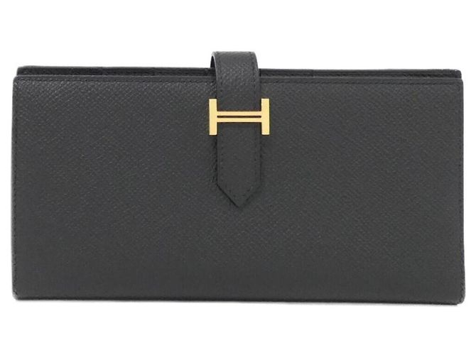 Hermès Hermes Bearn Soufflé Wallet Black