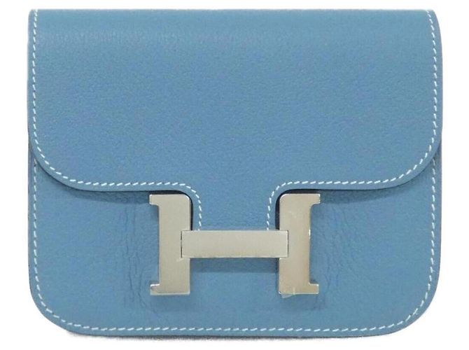 Hermès Portafoglio Hermes Constance Slim 082214CK Blu