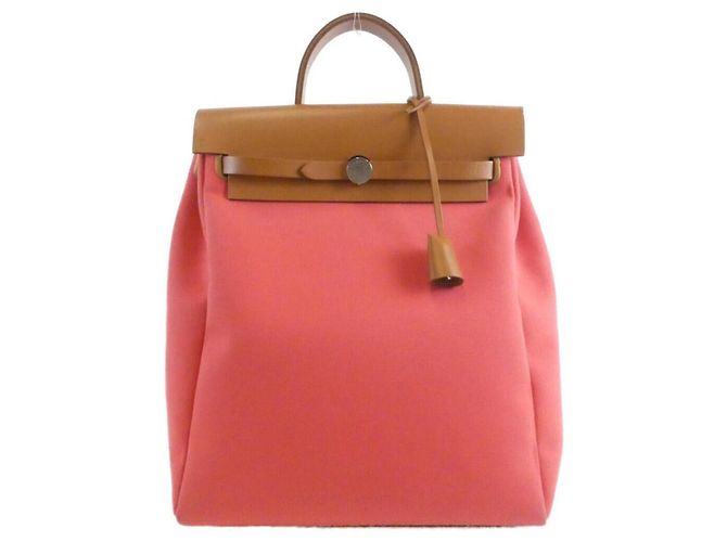 Hermès Hermes Herbag Zip-A-Do Backpack Red