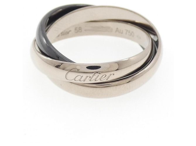 Anello Cartier Trinity Band Nero e Bianco
