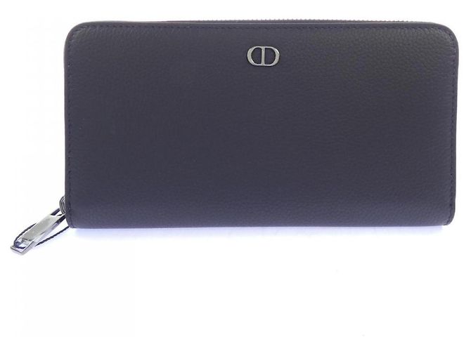 Portafoglio lungo con zip Christian Dior CD Icon Nero