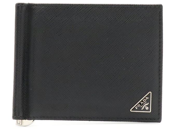Prada Triangle Bi-fold Wallet Black
