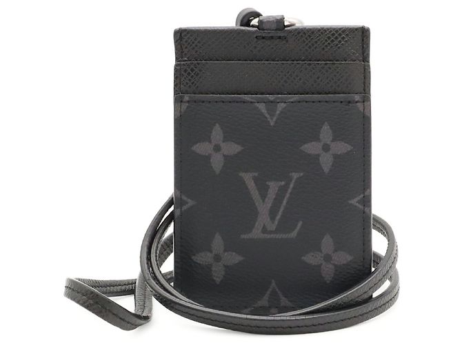 Louis Vuitton Monogram Eclipse Visitenkartenetui Braun Schwarz Monogramm