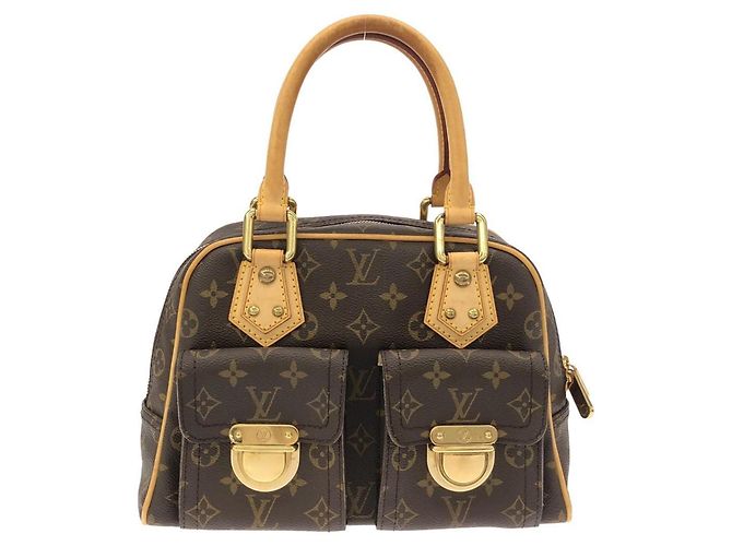 Sac à main Louis Vuitton Monogram Manhattan PM Marron