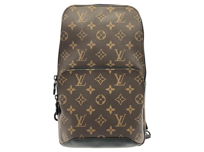 Louis Vuitton Monogram Macassar Avenue Sling Bag Brown
