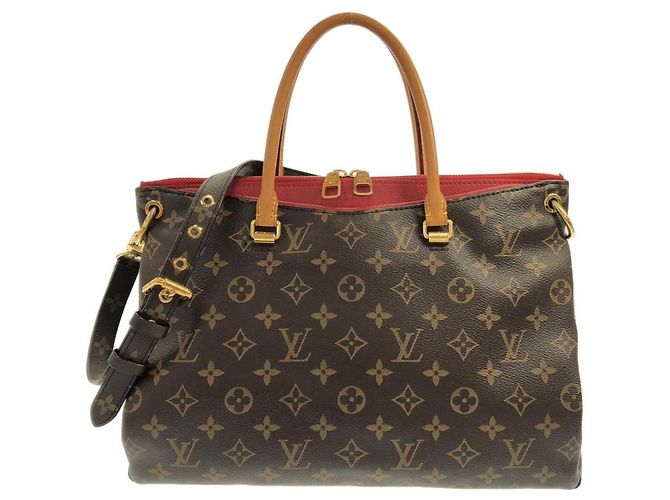 Sac à main Louis Vuitton Monogram Pallas Marron Fuschia