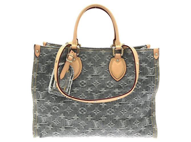 Bolsa Louis Vuitton Monogram Denim OnTheGo MM Marrom