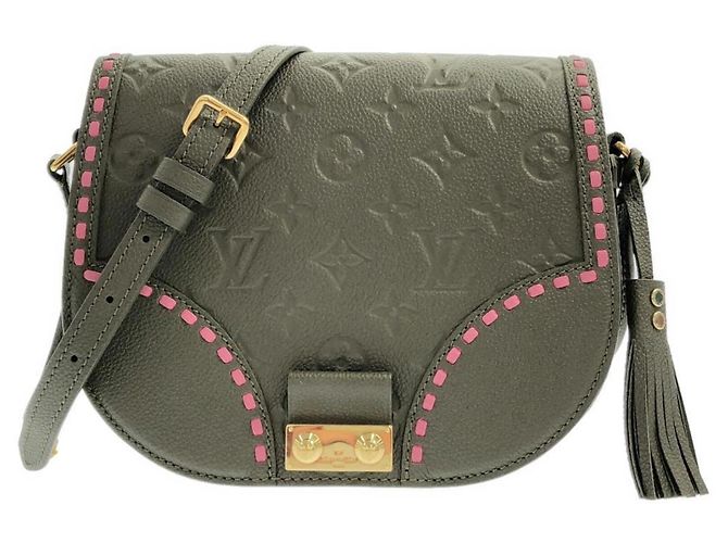 Bolsa de Ombro Louis Vuitton Monogram Empreinte Juno Caqui