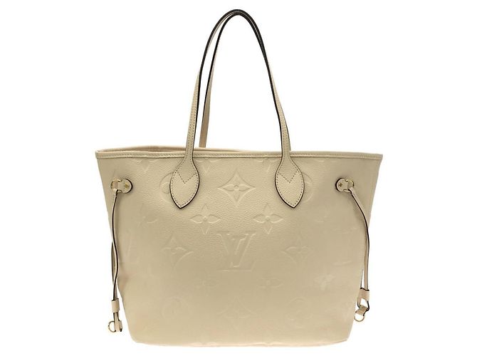 Louis Vuitton Monogram Empreinte Neverfull MM Handtasche Beige