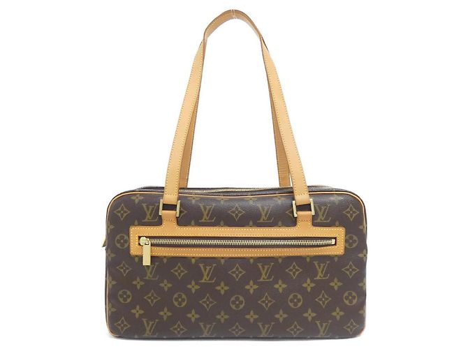 Sac à épaule Louis Vuitton Monogram Cite GM Marron