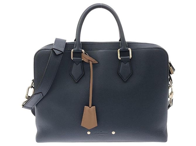 Louis Vuitton Taurillon Armand Briefcase PM M53490 Azul marinho
