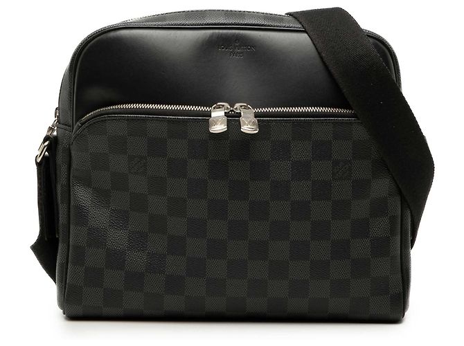 Louis Vuitton Black Damier Graphite Dayton Reporter PM Nero