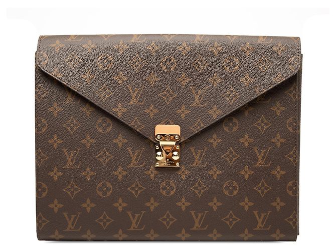 Louis Vuitton Brown Monogram Mark Folder Marrone