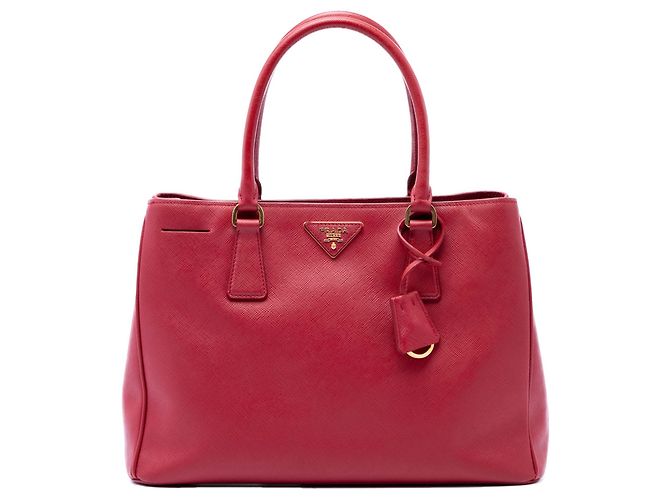 Sac Tote Prada Galleria Medium en cuir Saffiano rouge
