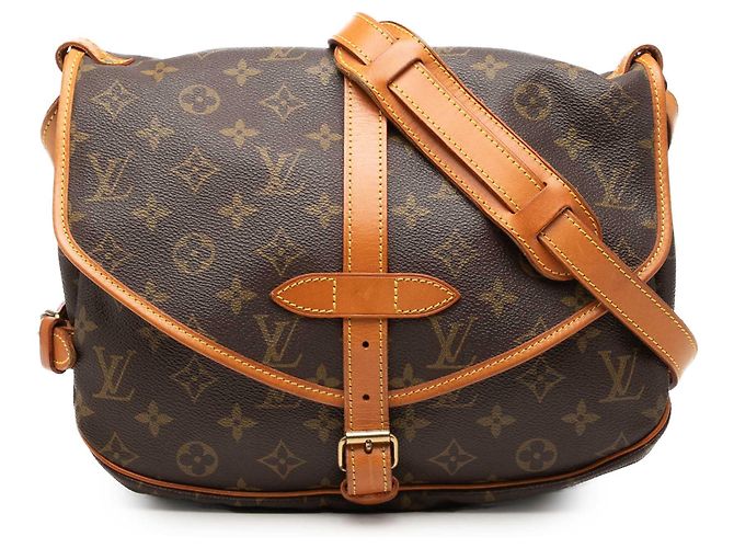 Louis Vuitton Brown Monogram Saumur 30 Marrom