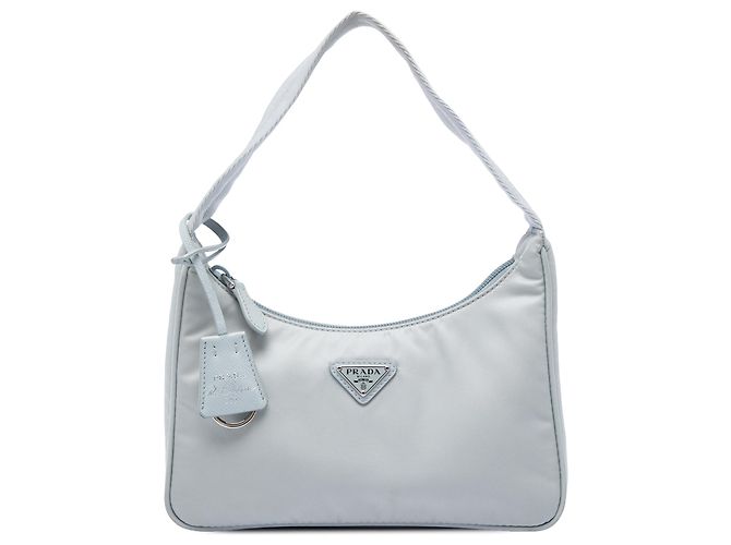 Prada Mini Tessuto Re Edition 2000 Schultertasche Grau Braun