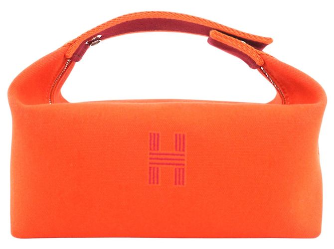 Hermès Orange Small Toile Bride A Brac Case