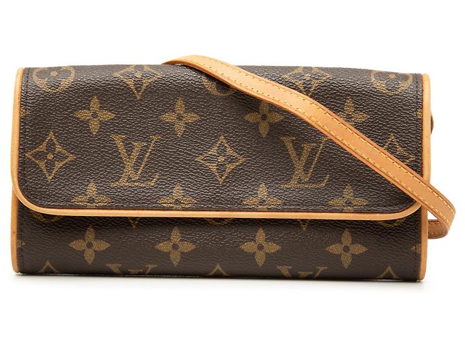 Louis Vuitton Brown Monogram Pochette Twin PM Marron