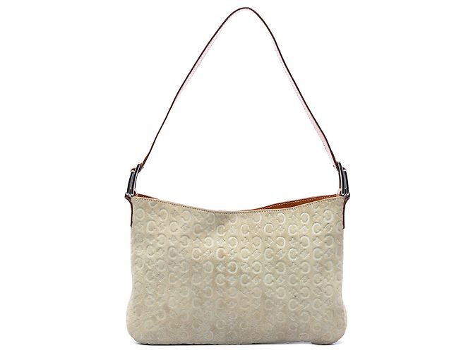 Céline Borsa a tracolla Celine Brown C Macadam in camoscio Marrone Beige