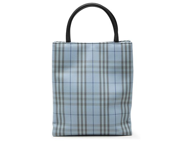 Borsa Burberry Blue House Check Canvas Blu chiaro